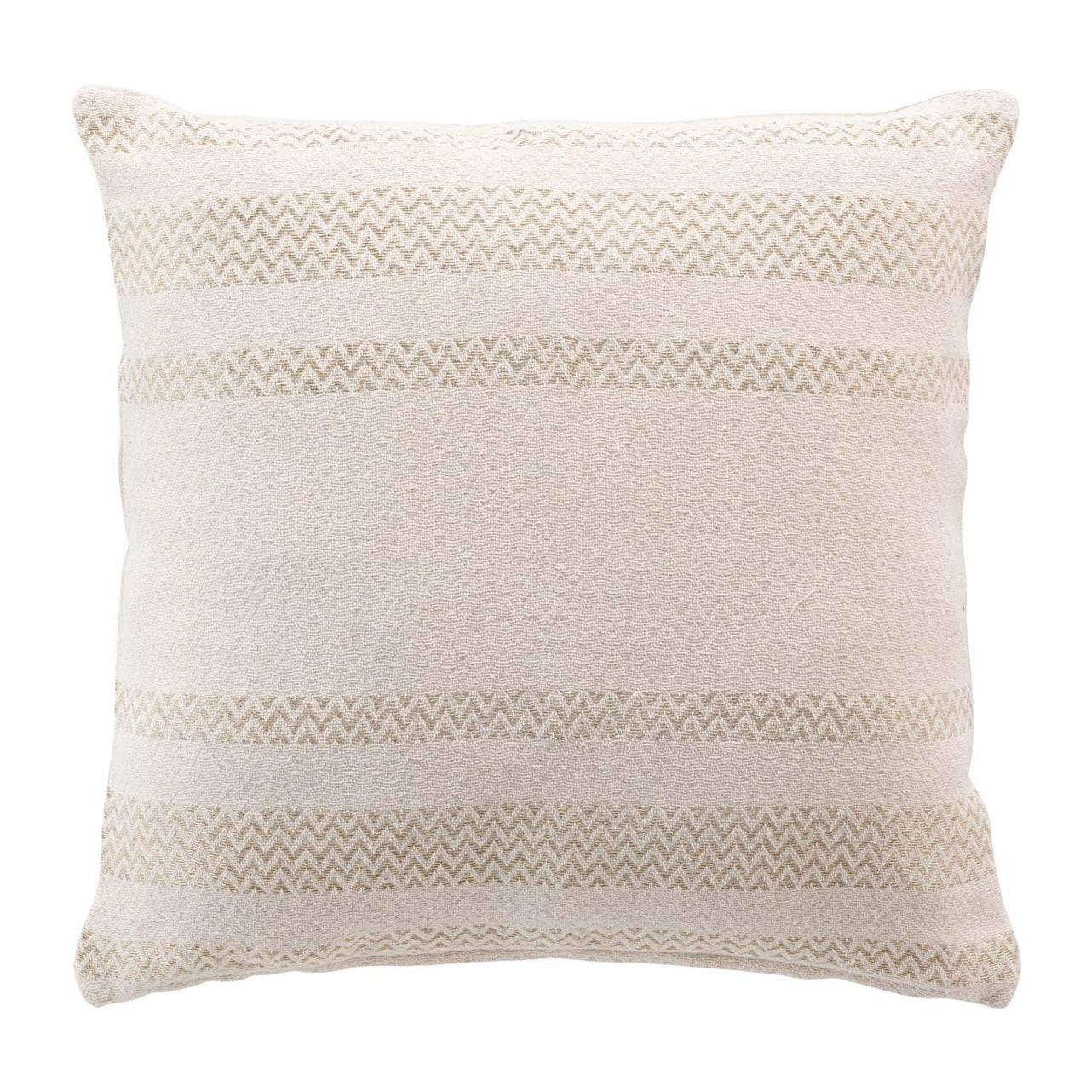 Coussin bohème doré déhoussable - Blanc