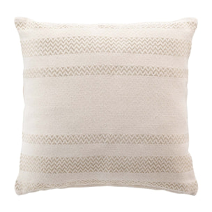 Coussin bohème doré déhoussable - Blanc