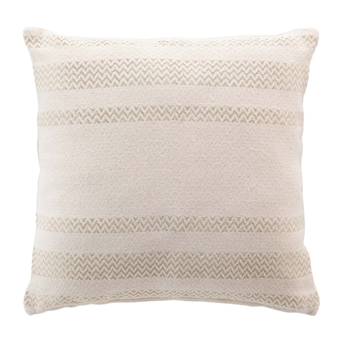 Coussin bohème doré déhoussable - Blanc