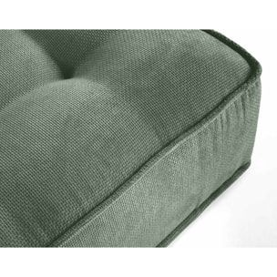 Marisol - canapé panoramique modulable 7 places - velours texturé - Vert