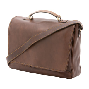 Borsa a mano  unisex In Vera pelle Made in Italy 40x30x9 cm