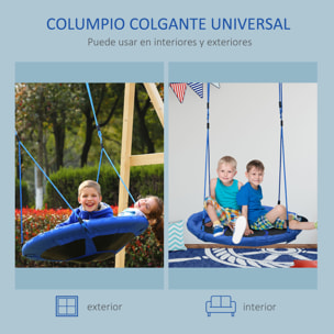 Columpio Nido Infantil Azul y Negro