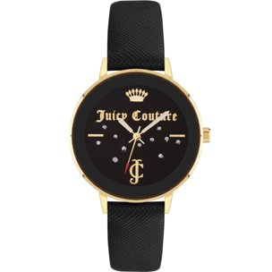 Reloj Juicy Couture JC1264GPBK Mujer Analogico Cuarzo con Correa de Polipiel