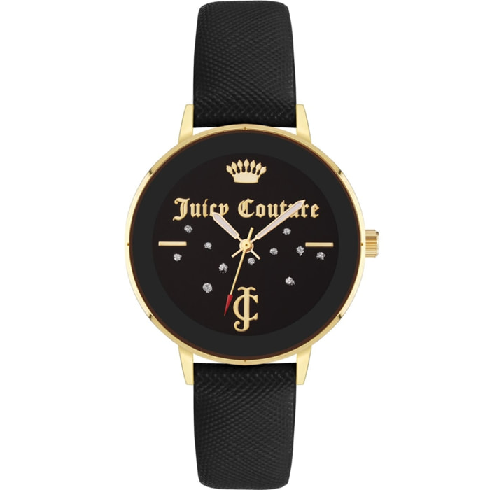 Reloj Juicy Couture JC1264GPBK Mujer Analogico Cuarzo con Correa de Polipiel