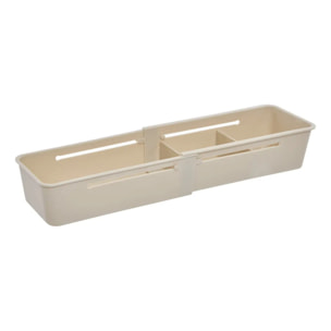 Organiseur de tiroir extensible Stora 10x38,5cm beige