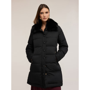 Motivi - Plumífero largo con cuello alto - Negro