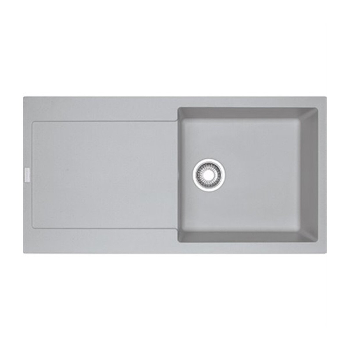 Evier à encastrer 1 bac FRANKE Maris Fragranit avec vidage manuel 97 x 50 cm Platinium