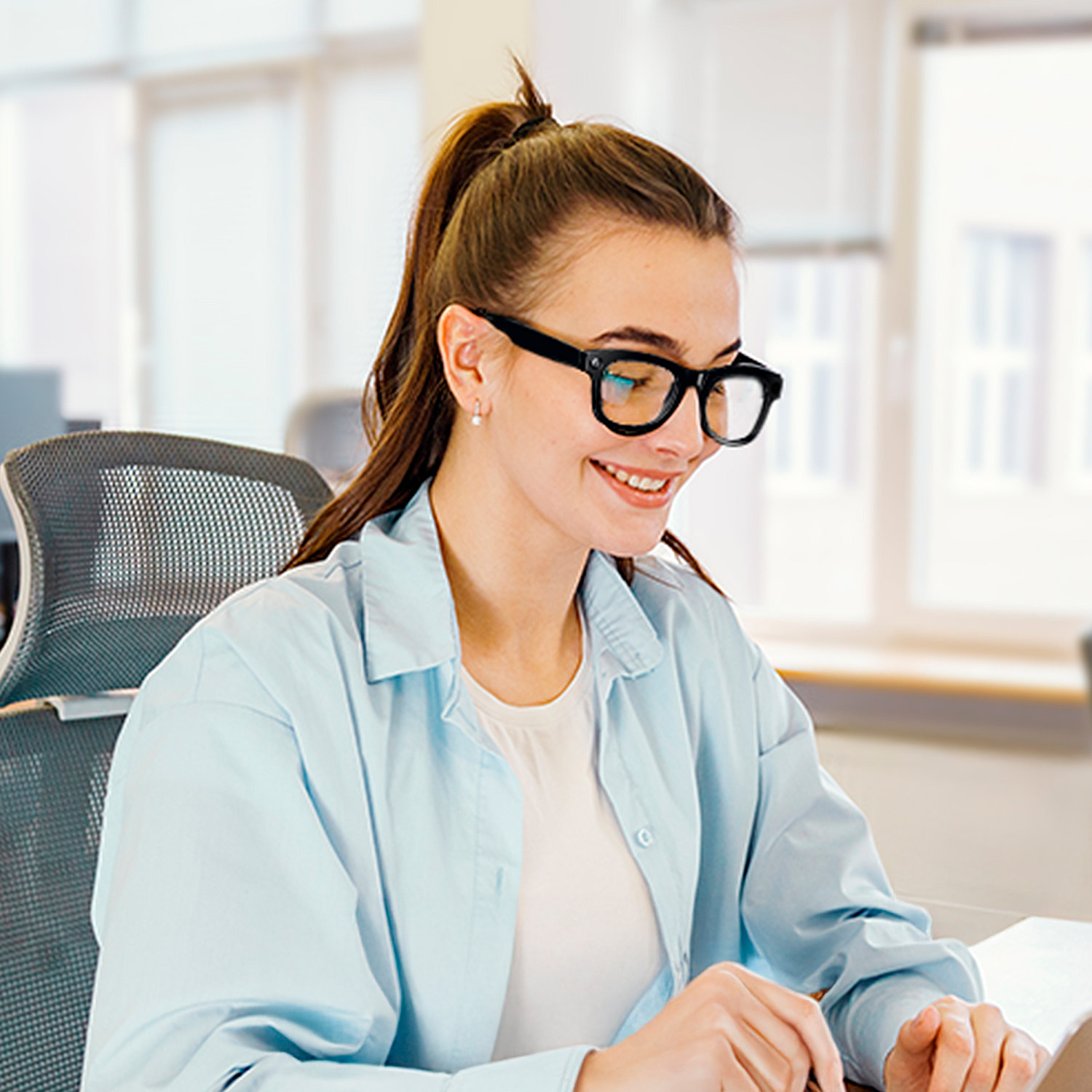 Gafas inteligentes M01, cámara integrada, control de música, inteligencia artificial, traducción de idiomas en tiempo real.