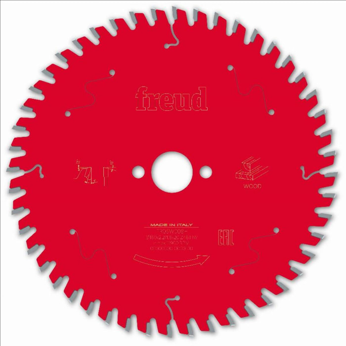 Lame pour scie circulaire portative filaire/sans fil FREUD - Ø160 2,2/1,6 AL20 Z48 BA 5° - F03FS09680 -FR06W008H