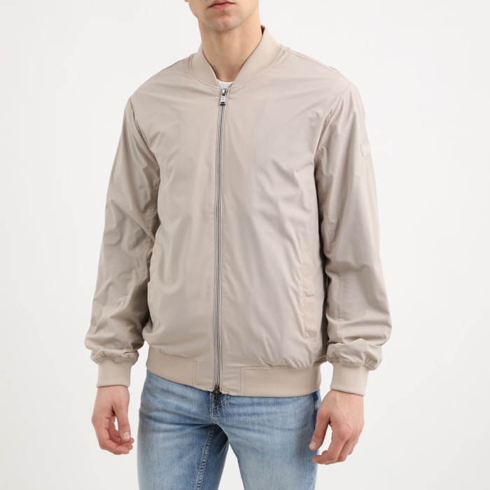 Bomber - résistant au vent - coupe classique - beige