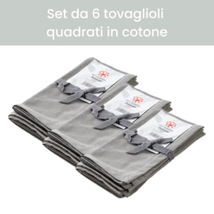 Intrecci – Set 6 tovaglioli in puro cotone 40x40 cm