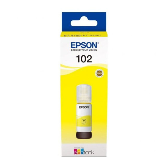Cartouche d'encre EPSON Bouteille d'Encre Ecotank 102 Jaune (Yellow) - C13T03R440