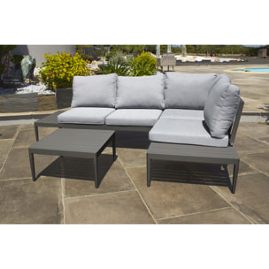 ANKARA - Salon de jardin d'angle 4 places en aluminium