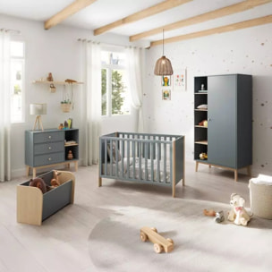 Armario juvenil Misty Breeze Verde Salvia - Oak Soft