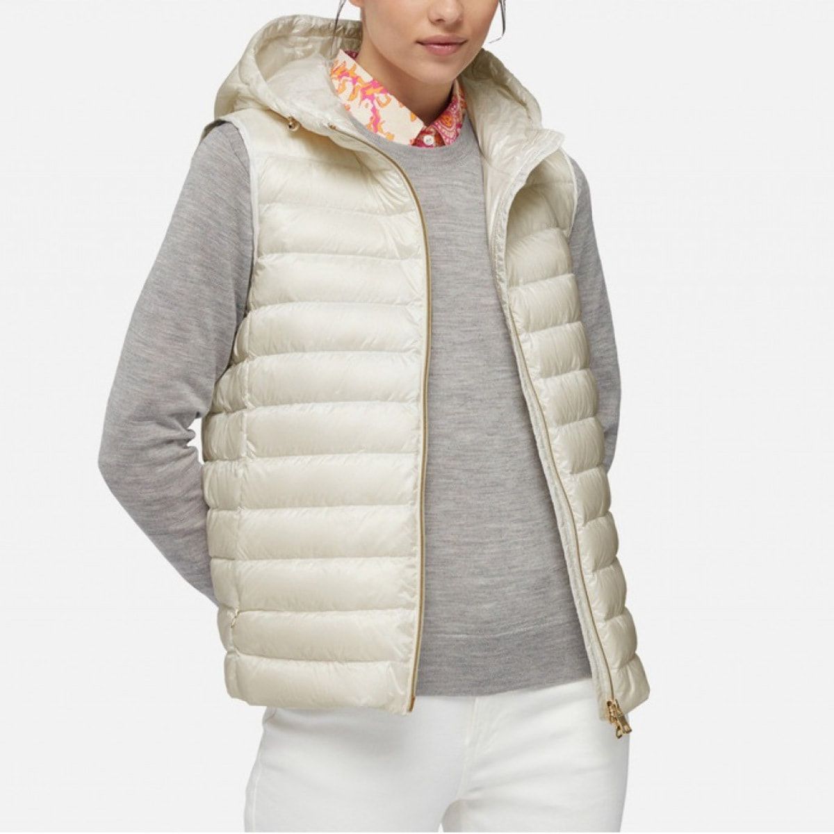 Chalecos Mujer de la marca GEOX  modelo D JAYSEN BLANCO