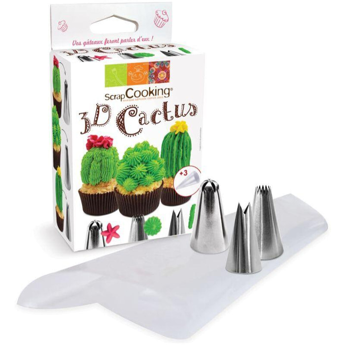 Douille à pâtisserie SCRAPCOOKING Kit 3D Cactus
