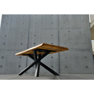 Tavolo BOLGHERI massello rovere nodato sp. 6 180x90 cm (Grano)