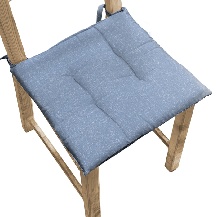 6X CUSCINO SEDIA DIS.TEXTURE AZZURRO 40X40 CM