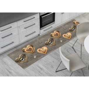 Tappeto Passatoia Cucina Disegno Cuori Gioiello