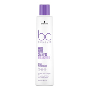 BC Bonacure Frizz Away - Shampooing anti-frisottis pour cheveux rebelles, épais et frisés 250 ml