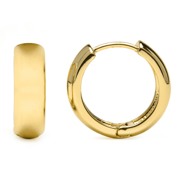 Pendientes de 22mm de diámetro acabado oro amarillo de 18k