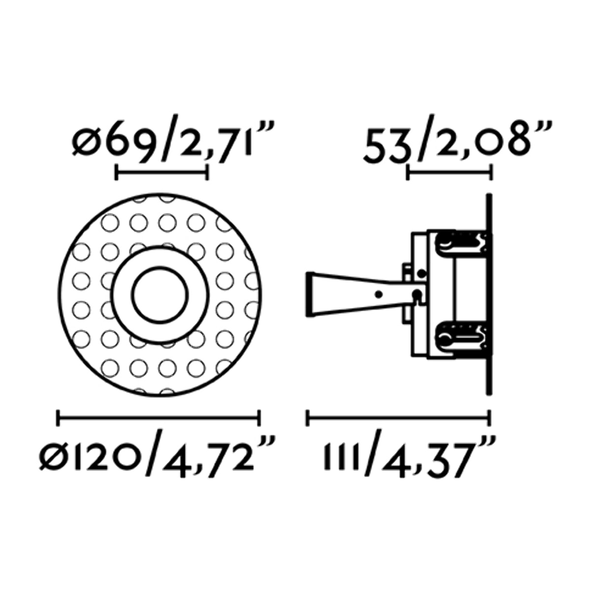 FRESH Empotrable negra sin marco