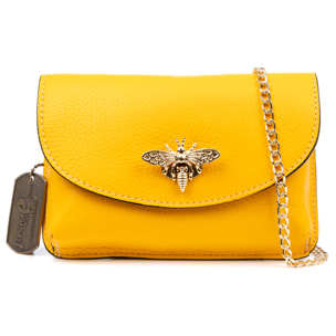 Aquilonia bolso de mano mujer. Piel auténtica acabado Dollaro.