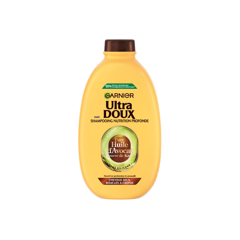 Lot de 6 - Garnier Ultra Doux Pure Huile d'Avocat & Beurre de Karité Shampooing Nourrissant 600ml
