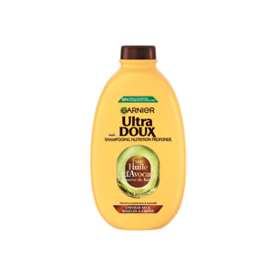 Lot de 6 - Garnier Ultra Doux Pure Huile d'Avocat & Beurre de Karité Shampooing Nourrissant 600ml