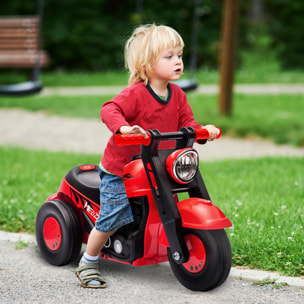 Moto Correpasillos para Niños de 2-5 Años Correpasillos con Música Burbujas Carga 30 kg 80x35,5x42 cm Rojo