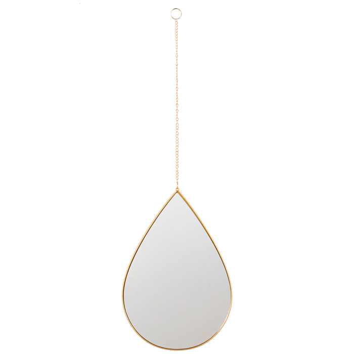 Miroir Deco Goutte Suspendu Dore Sixte X3