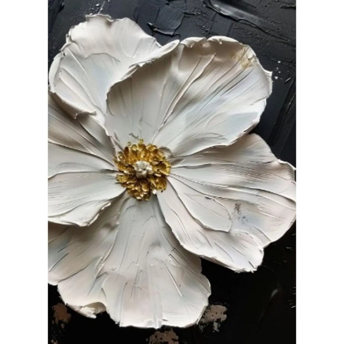 Toile peinte encadrée Mao noir et blanc 116x75cm