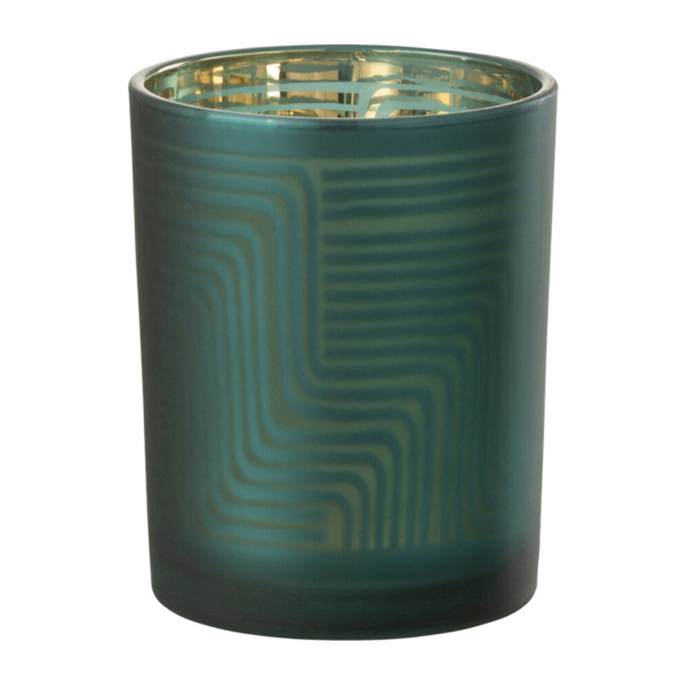 J-Line photophore Zigzag - verre - vert - medium - 2 pcs