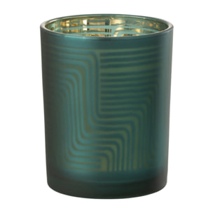 J-Line photophore Zigzag - verre - vert - medium - 2 pcs