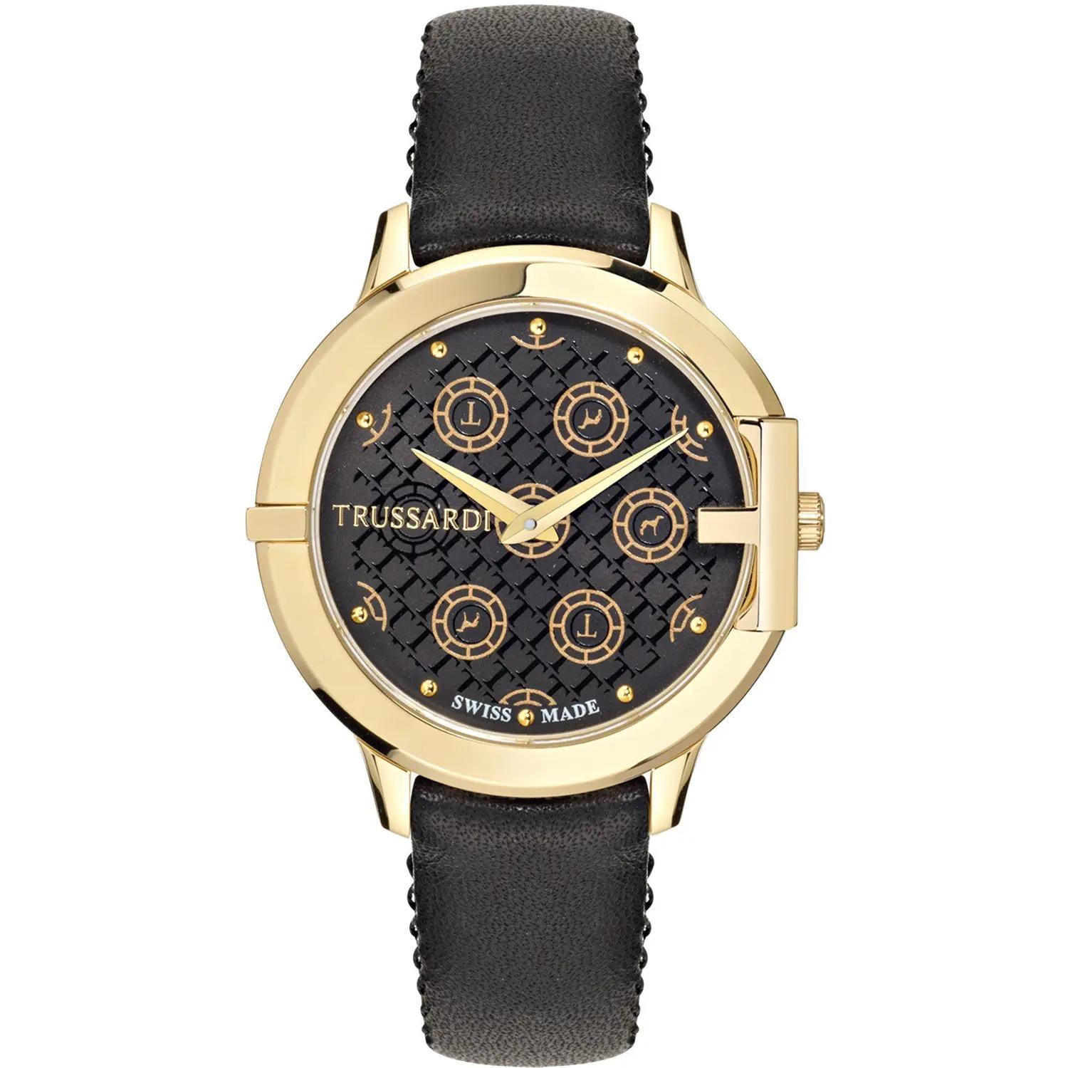 Orologio Trussardi HEKET Vera Pelle Nero