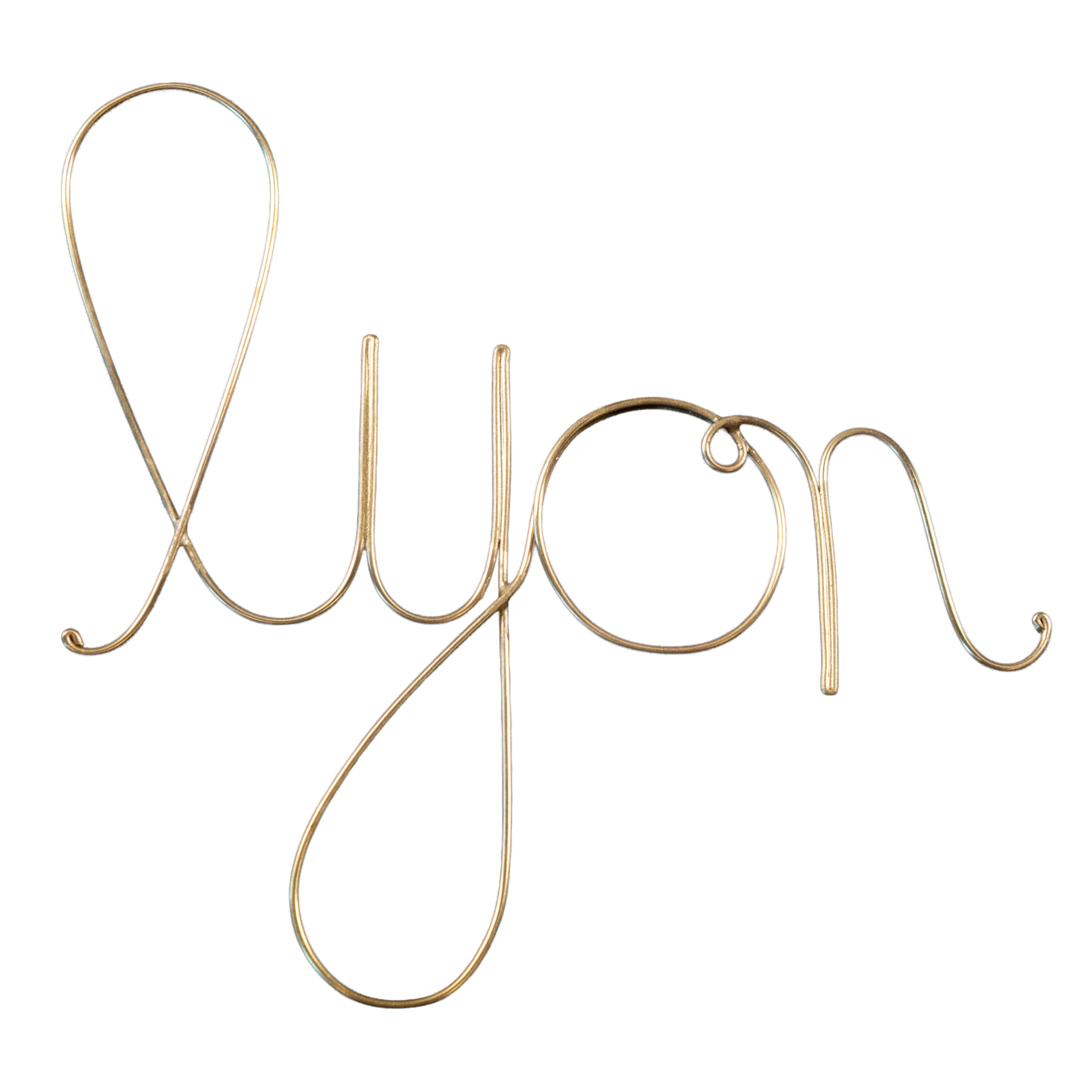Mot fil de laiton 'LYON' - Doré Vieilli