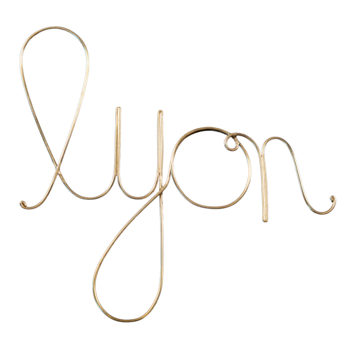 Mot fil de laiton 'LYON' - Doré Vieilli