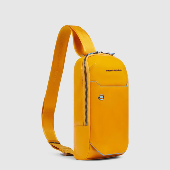 Piquadro Zaino monospalla personalizzabile in pelle porta iPad®mini