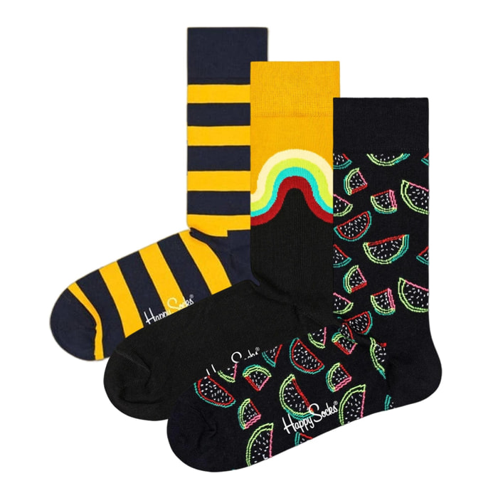 Calcetines 3 pack jumbo wave, stripe y watermelon talla