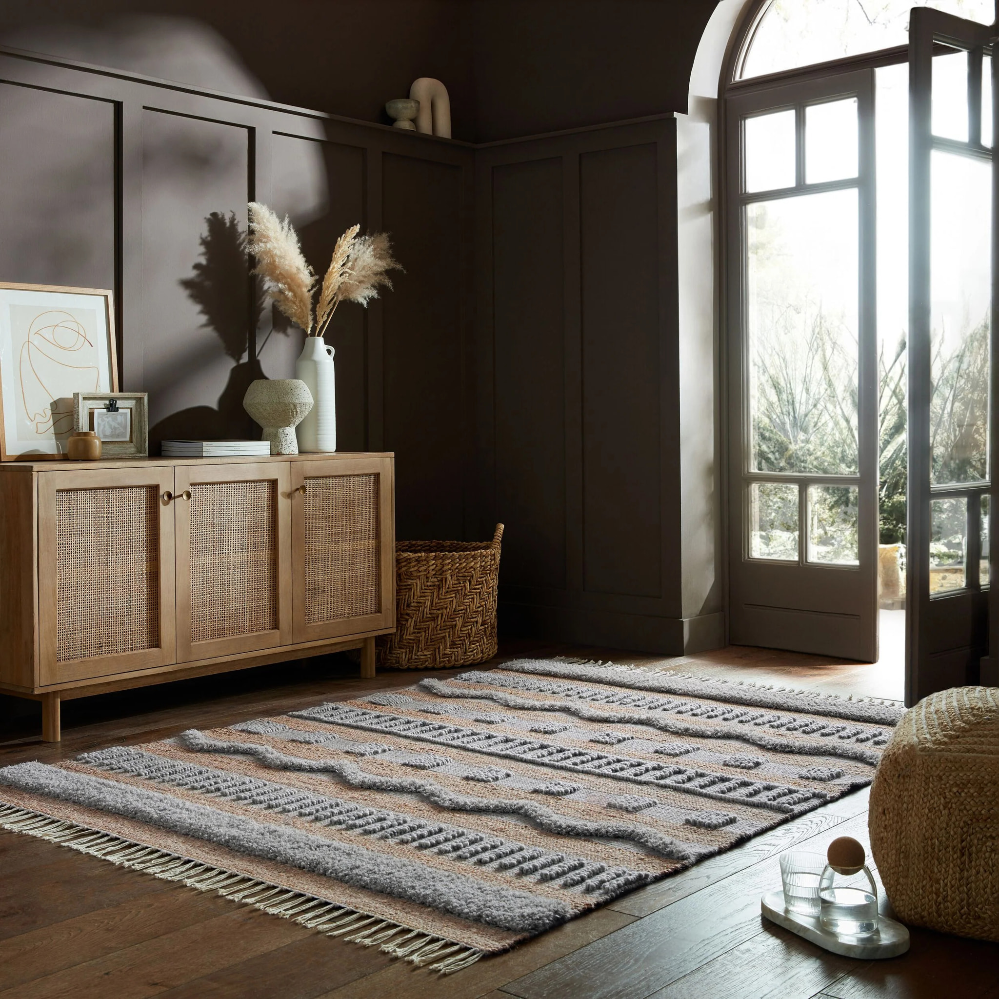 Tapis en jute rectangle MEDINA