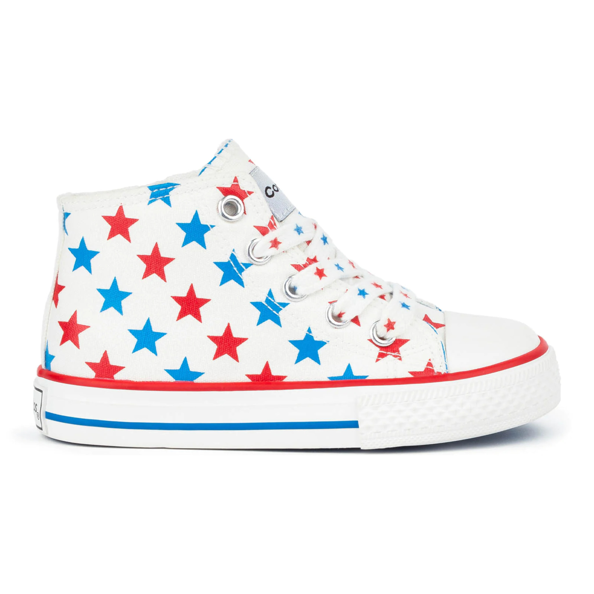 Zapatillas Altas Unisex De Lona Estampado Estrellas