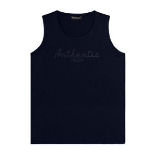 Canotta "Authentic" con logo FREDDY in strass