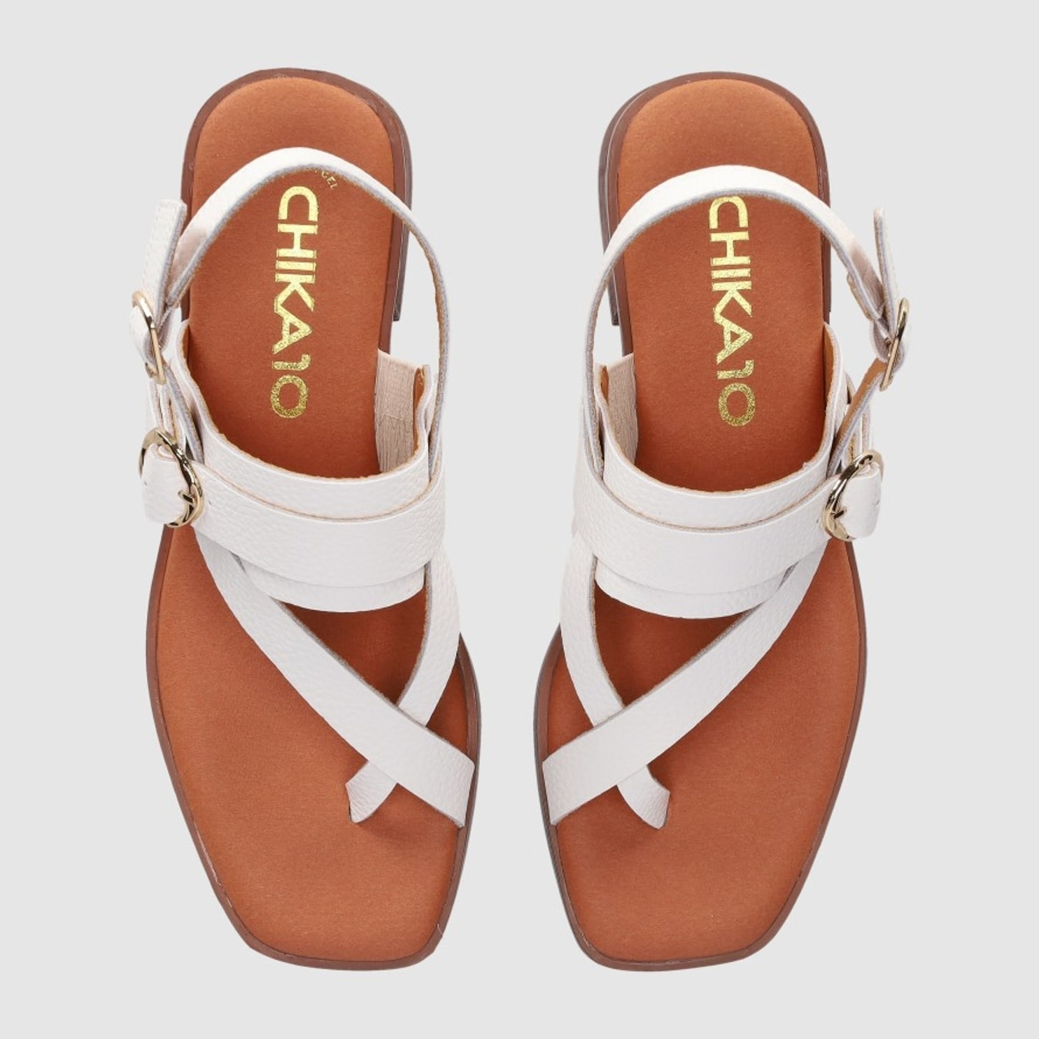 Sandalias de Serraje - Blanco - Tacón: 4 cm