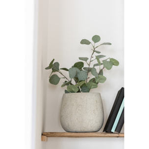 J-Line cache-pot Spikkel - céramique - gris - medium - Ø 14.8 cm