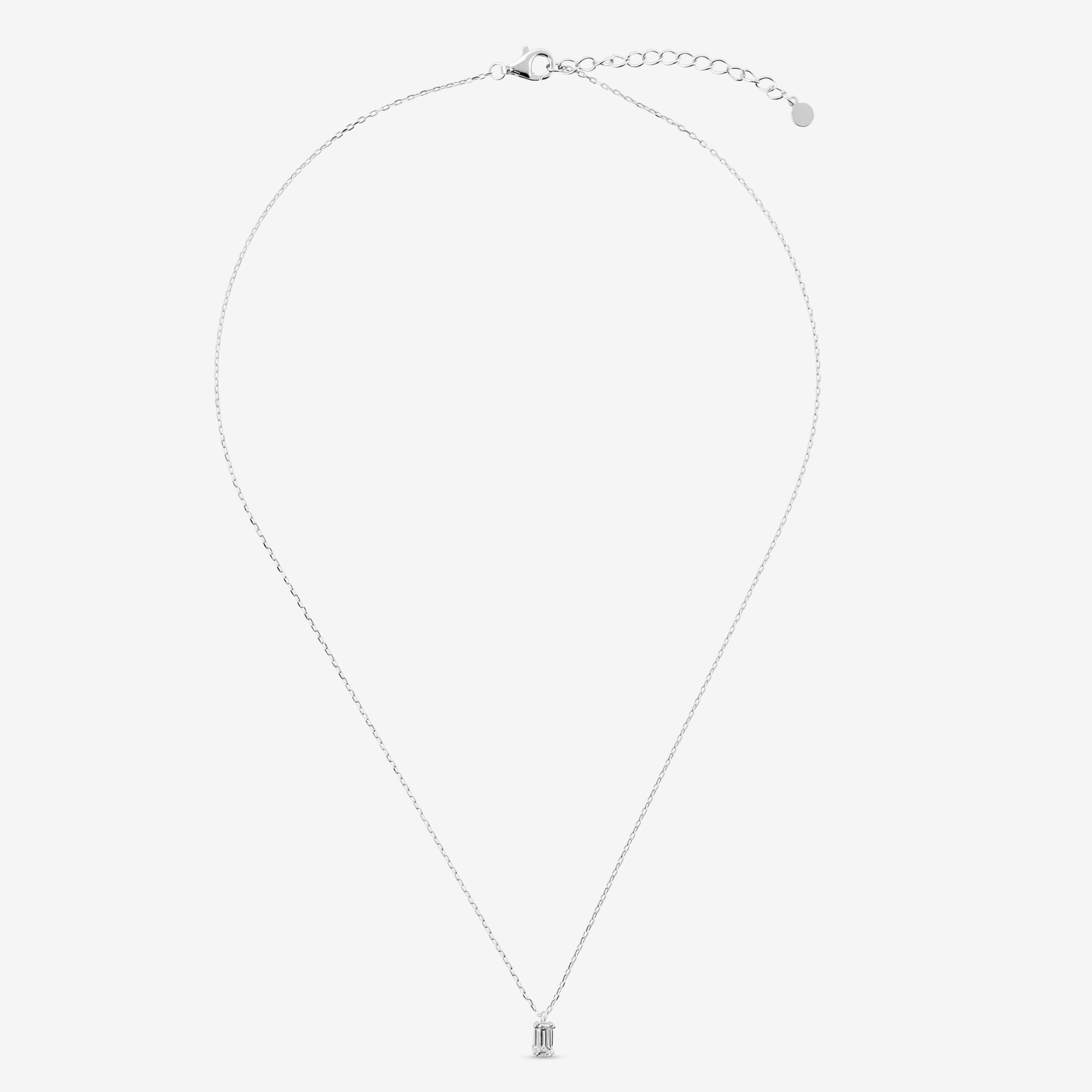 Collana Maglia Forzatina in Argento 925 con Cubic Zirconia a Baguette