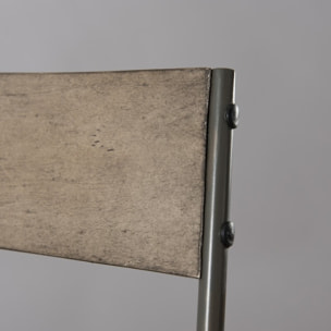 EMILE - Lot de 2 chaises scandi bois et métal EMILE