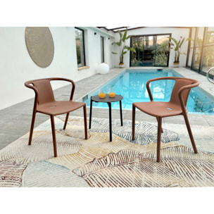 DIEGO - Fauteuil de jardin empilable en Polypropylène