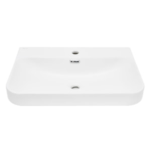 Meuble lavabo Swiss Aqua Technologies Fusion 60,5x46 cm blanc mat, trou pour robinet au milieu SATFUS6046MW