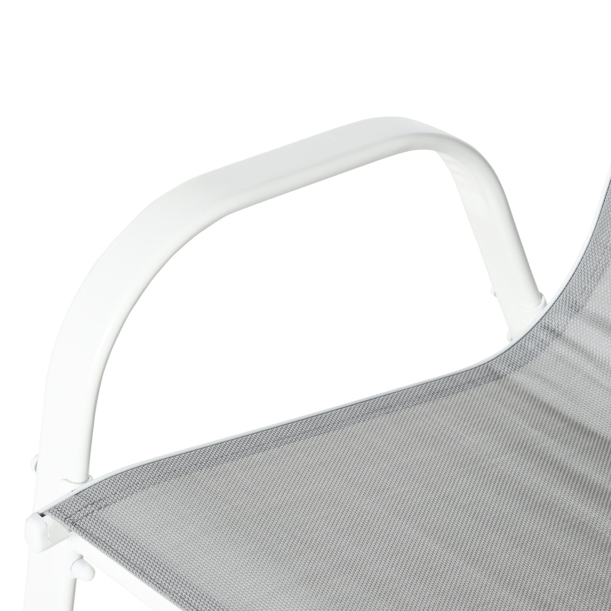 Conjunto de Muebles de Jardín de 7 Piezas Juego de Mesa y 6 Sillas para Terraza con Orificio para Sombrilla y Encimera de Cristal para Terraza Patio Gris