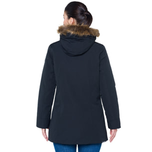 Parka larga Hot Buttered Mathilde con capucha ajustable Negro